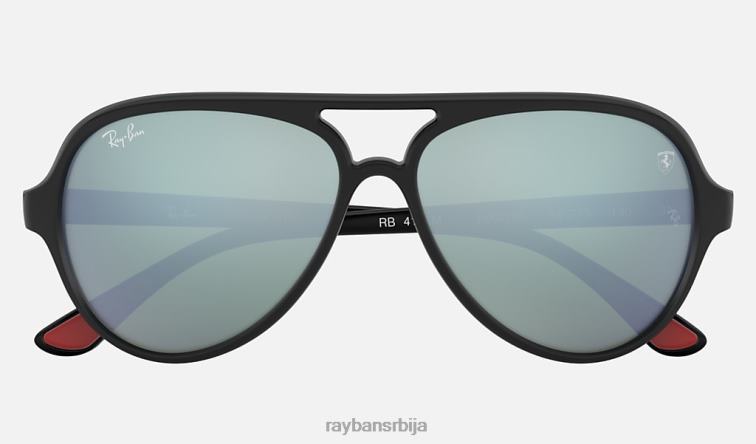 Ray-Ban рб4125м сцудериа феррари колекција P0HP773 наочаре за сунце мат црна/сребрна мушкарци