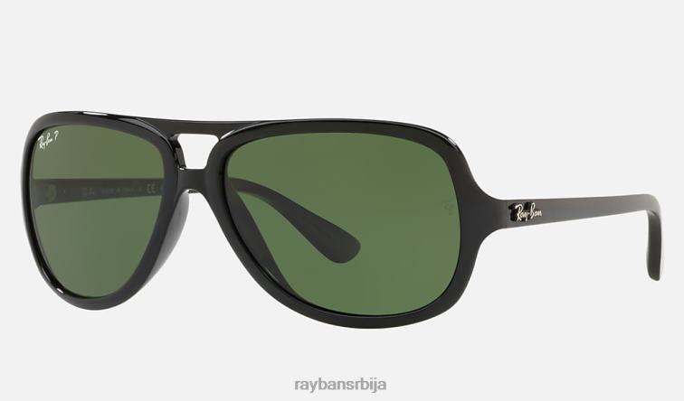 Ray-Ban рб4162 P0HP709 наочаре за сунце полирана црно/зелена мушкарци
