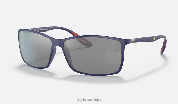 Ray-Ban рб4179м сцудериа феррари колекција P0HP1044 наочаре за сунце мат плава/сива мушкарци