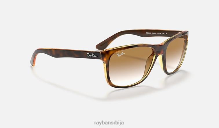 Ray-Ban рб4181 P0HP740 наочаре за сунце полирано светло хавана/браон мушкарци
