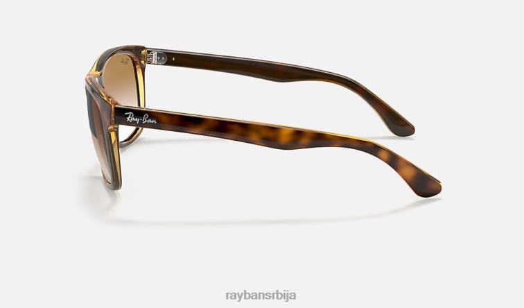 Ray-Ban рб4181 P0HP740 наочаре за сунце полирано светло хавана/браон мушкарци