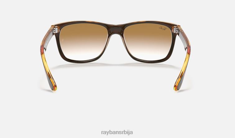 Ray-Ban рб4181 P0HP740 наочаре за сунце полирано светло хавана/браон мушкарци