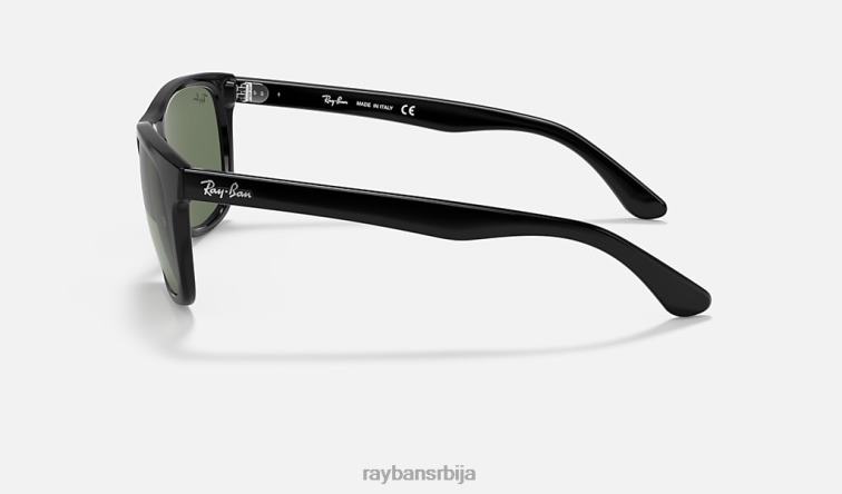 Ray-Ban рб4181 P0HP741 наочаре за сунце полирана црно/зелена мушкарци