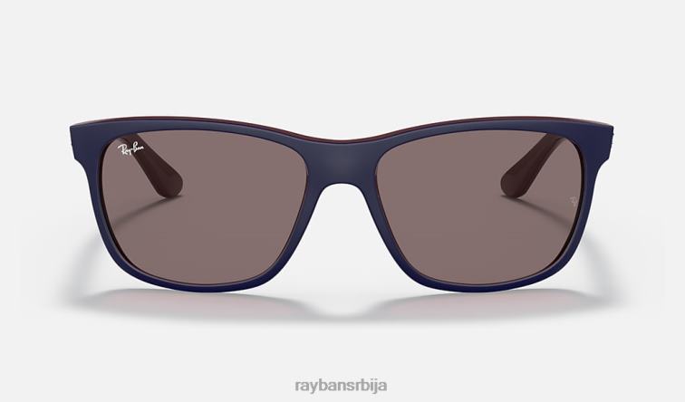 Ray-Ban рб4181 P0HP743 наочаре за сунце мат плава на браон/љубичаста мушкарци