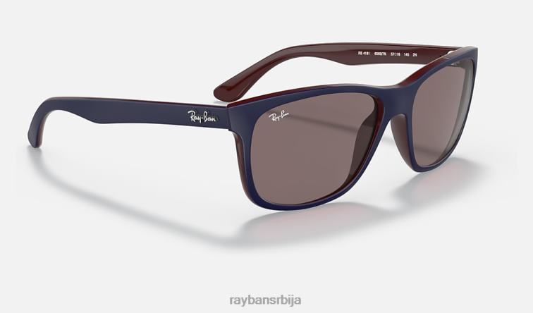 Ray-Ban рб4181 P0HP743 наочаре за сунце мат плава на браон/љубичаста мушкарци