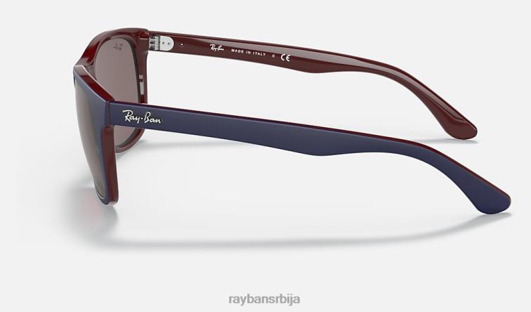 Ray-Ban рб4181 P0HP743 наочаре за сунце мат плава на браон/љубичаста мушкарци