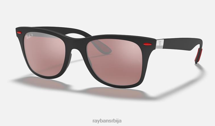 Ray-Ban рб4195м сцудериа феррари колекција P0HP1075 наочаре за сунце мат црна/сребрна мушкарци