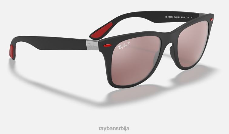 Ray-Ban рб4195м сцудериа феррари колекција P0HP1075 наочаре за сунце мат црна/сребрна мушкарци