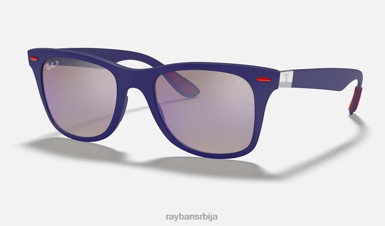 Ray-Ban рб4195м сцудериа феррари колекција P0HP1076 наочаре за сунце мат плава/плава мушкарци
