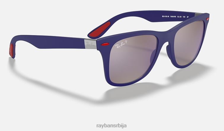 Ray-Ban рб4195м сцудериа феррари колекција P0HP1076 наочаре за сунце мат плава/плава мушкарци