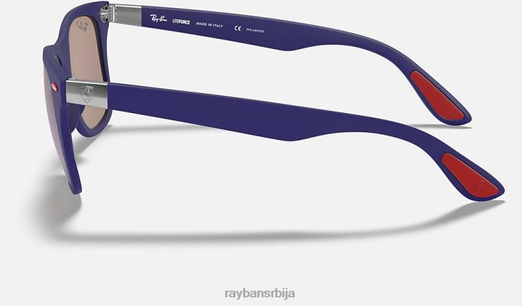 Ray-Ban рб4195м сцудериа феррари колекција P0HP1076 наочаре за сунце мат плава/плава мушкарци