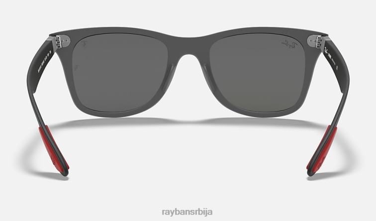 Ray-Ban рб4195м сцудериа феррари колекција P0HP1078 наочаре за сунце мат сива/сива мушкарци