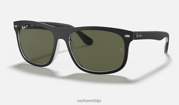 Ray-Ban рб4226 P0HP1099 наочаре за сунце мат црна на транспарентној/зеленој мушкарци