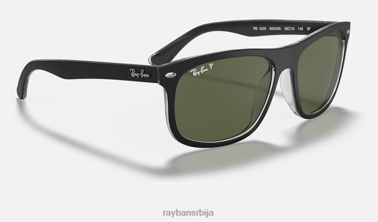 Ray-Ban рб4226 P0HP1099 наочаре за сунце мат црна на транспарентној/зеленој мушкарци