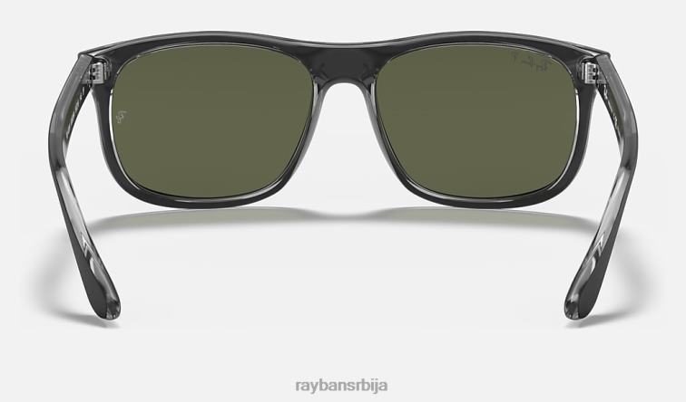 Ray-Ban рб4226 P0HP1099 наочаре за сунце мат црна на транспарентној/зеленој мушкарци