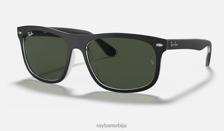 Ray-Ban рб4226 P0HP1101 наочаре за сунце мат црна на транспарентној/зеленој мушкарци