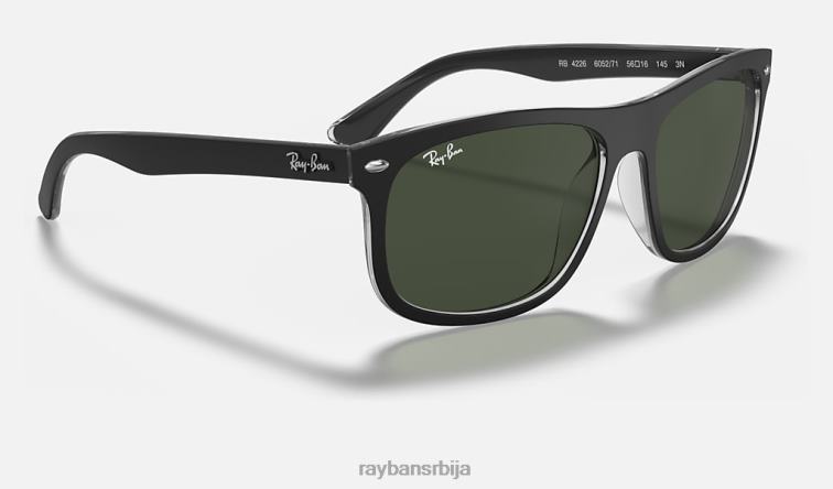 Ray-Ban рб4226 P0HP1101 наочаре за сунце мат црна на транспарентној/зеленој мушкарци