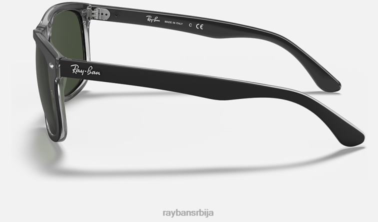 Ray-Ban рб4226 P0HP1101 наочаре за сунце мат црна на транспарентној/зеленој мушкарци