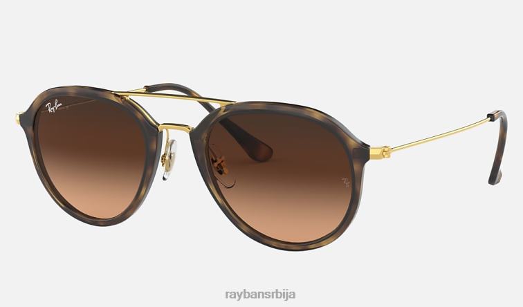 Ray-Ban рб4253 P0HP654 наочаре за сунце полирано светло хавана/розе/браон мушкарци