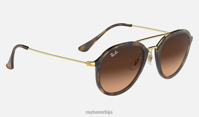 Ray-Ban рб4253 P0HP654 наочаре за сунце полирано светло хавана/розе/браон мушкарци