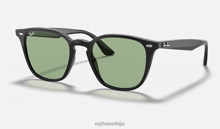 Ray-Ban рб4258 опрана сочива P0HP1161 наочаре за сунце полирана црна/светлозелена мушкарци