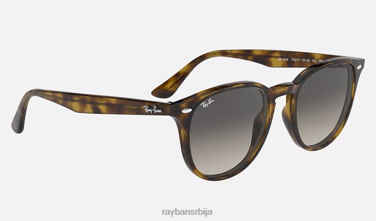Ray-Ban рб4259 P0HP929 наочаре за сунце полирана светло хавана/сива мушкарци