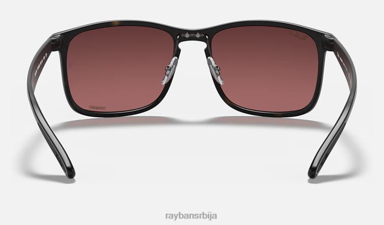 Ray-Ban рб4264 цхроманце P0HP665 наочаре за сунце мат хавана/љубичаста мушкарци