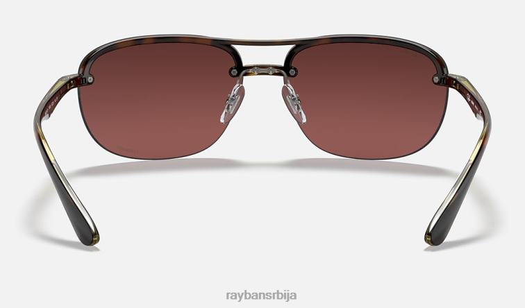 Ray-Ban рб4275цх цхроманце P0HP1063 наочаре за сунце полирано светло хавана/љубичасто мушкарци