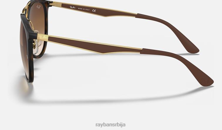 Ray-Ban рб4285 P0HP871 наочаре за сунце полирано светло хавана/браон мушкарци
