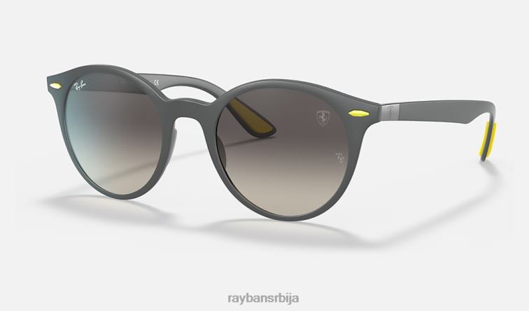 Ray-Ban рб4296м сцудериа феррари колекција P0HP1138 наочаре за сунце мат сива/сива мушкарци