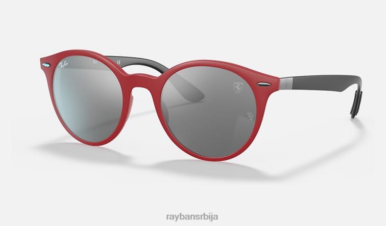 Ray-Ban рб4296м сцудериа феррари колекција P0HP1139 наочаре за сунце мат црвена/сива мушкарци