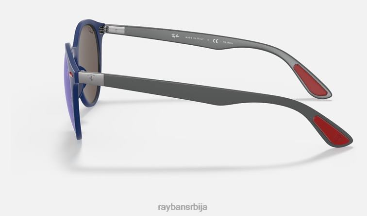 Ray-Ban рб4296м сцудериа феррари колекција P0HP1140 наочаре за сунце мат плава/плава мушкарци