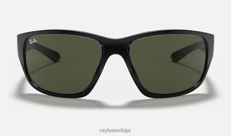 Ray-Ban рб4300 P0HP605 наочаре за сунце полирана црно/зелена мушкарци