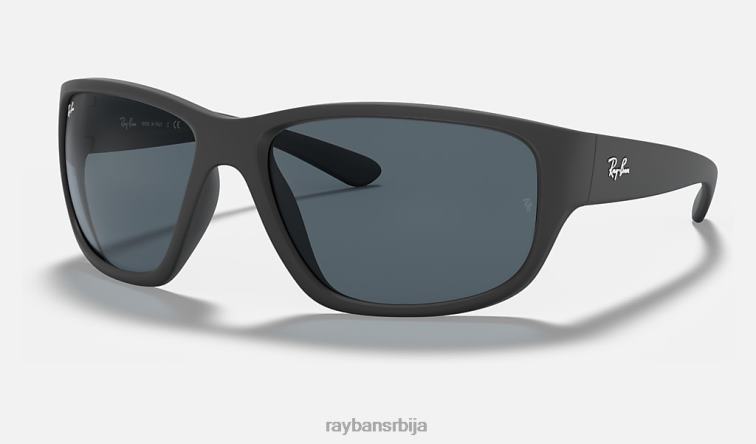 Ray-Ban рб4300 P0HP606 наочаре за сунце мат црна/плава/сива мушкарци