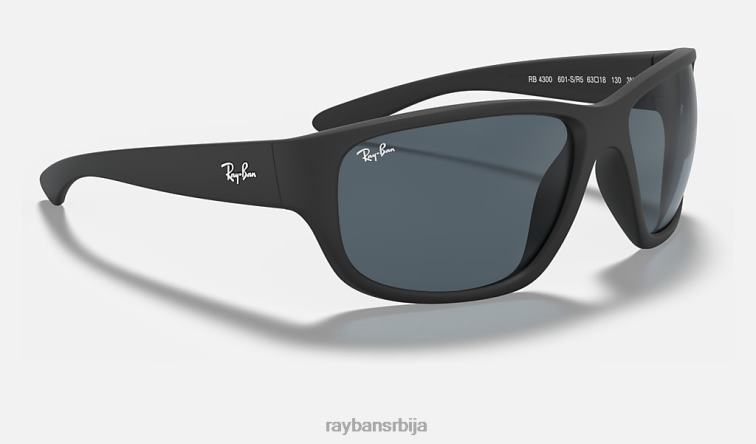 Ray-Ban рб4300 P0HP606 наочаре за сунце мат црна/плава/сива мушкарци