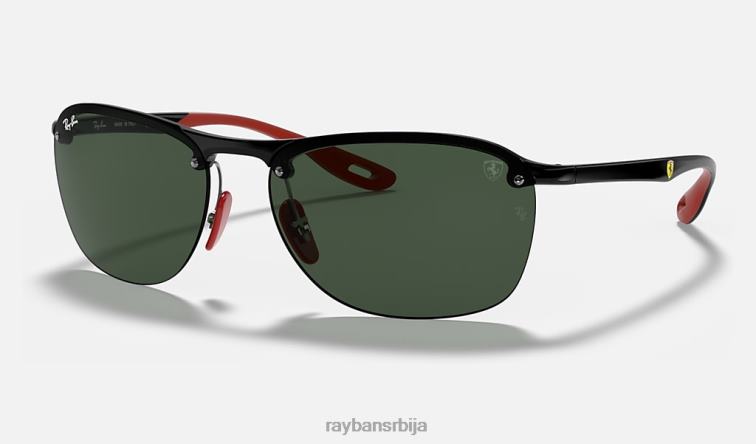 Ray-Ban рб4302м сцудериа феррари колекција P0HP1162 наочаре за сунце полирана црно/зелена мушкарци