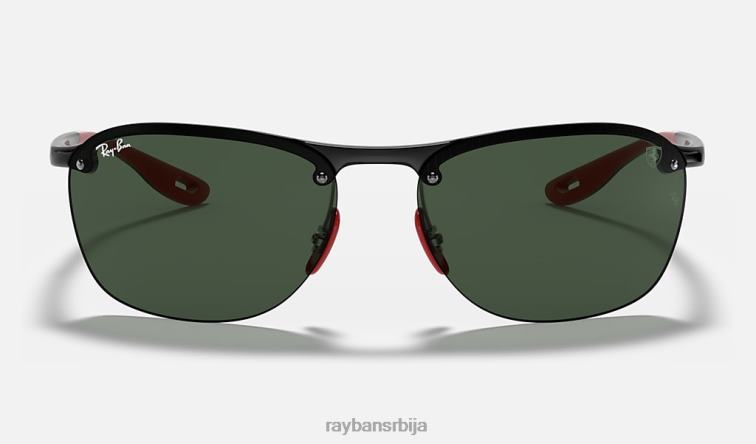 Ray-Ban рб4302м сцудериа феррари колекција P0HP1162 наочаре за сунце полирана црно/зелена мушкарци