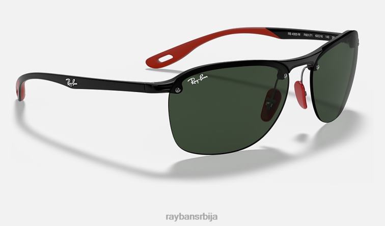 Ray-Ban рб4302м сцудериа феррари колекција P0HP1162 наочаре за сунце полирана црно/зелена мушкарци
