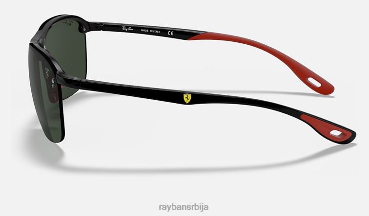 Ray-Ban рб4302м сцудериа феррари колекција P0HP1162 наочаре за сунце полирана црно/зелена мушкарци