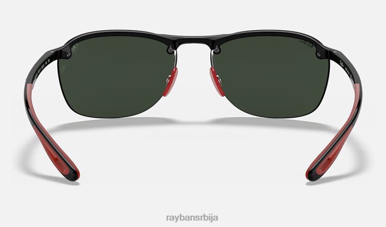 Ray-Ban рб4302м сцудериа феррари колекција P0HP1162 наочаре за сунце полирана црно/зелена мушкарци