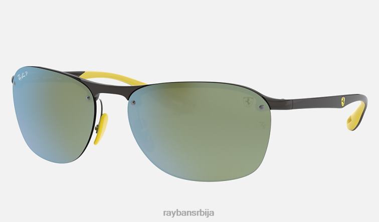 Ray-Ban рб4302м сцудериа феррари колекција P0HP1163 наочаре за сунце полирана сива/сребрна мушкарци