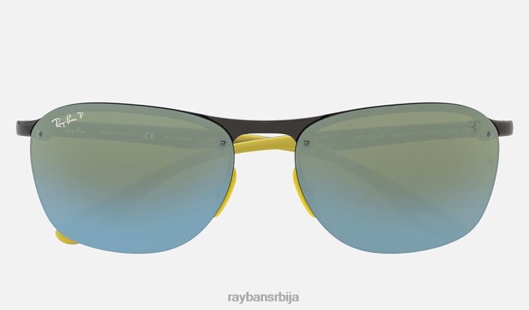 Ray-Ban рб4302м сцудериа феррари колекција P0HP1163 наочаре за сунце полирана сива/сребрна мушкарци