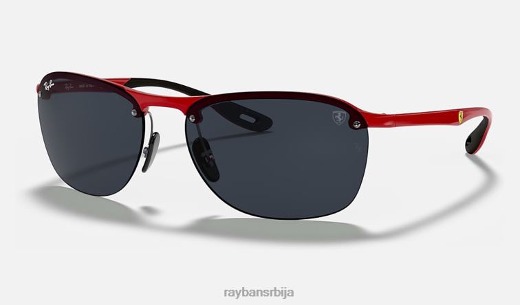 Ray-Ban рб4302м сцудериа феррари колекција P0HP1164 наочаре за сунце полирано црвено/сиво мушкарци