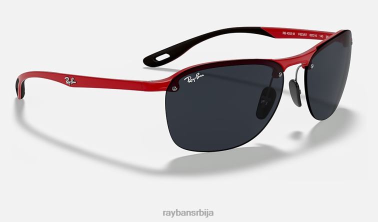 Ray-Ban рб4302м сцудериа феррари колекција P0HP1164 наочаре за сунце полирано црвено/сиво мушкарци