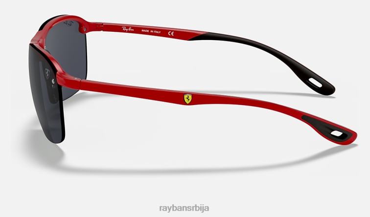 Ray-Ban рб4302м сцудериа феррари колекција P0HP1164 наочаре за сунце полирано црвено/сиво мушкарци