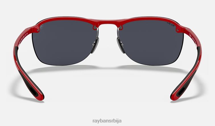 Ray-Ban рб4302м сцудериа феррари колекција P0HP1164 наочаре за сунце полирано црвено/сиво мушкарци