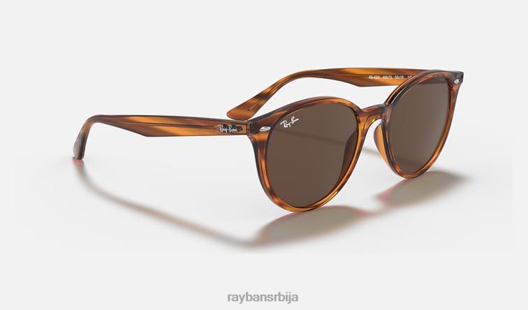 Ray-Ban рб4305 P0HP985 наочаре за сунце углачана пругаста црвена хавана/тамно браон мушкарци