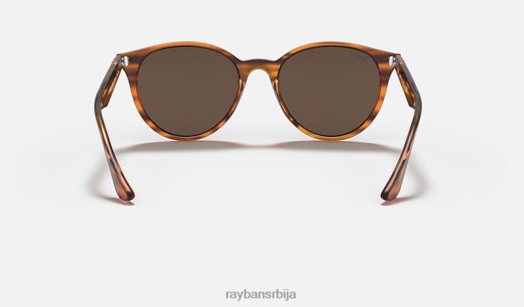 Ray-Ban рб4305 P0HP985 наочаре за сунце углачана пругаста црвена хавана/тамно браон мушкарци