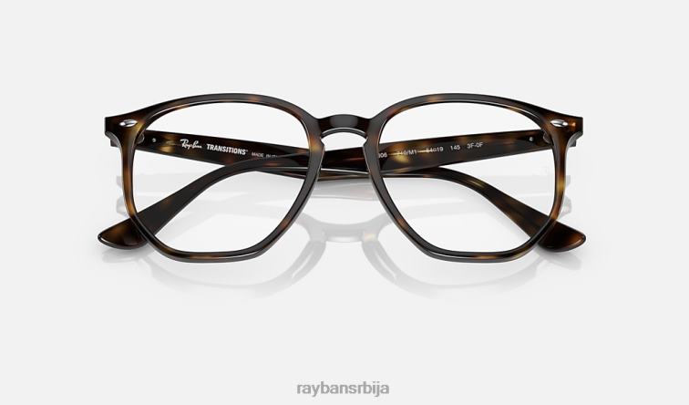 Ray-Ban рб4306 прелазе P0HP595 наочаре за сунце полирано светло хавана/провидно/зелено мушкарци