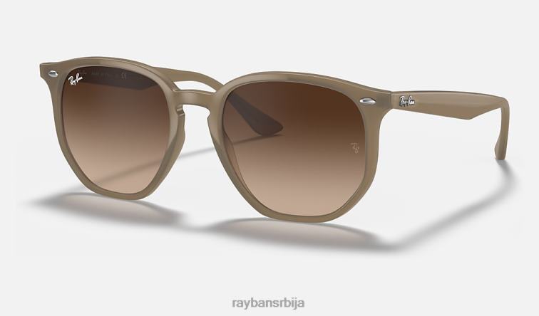Ray-Ban рб4306 P0HP643 наочаре за сунце полирана беж/браон мушкарци
